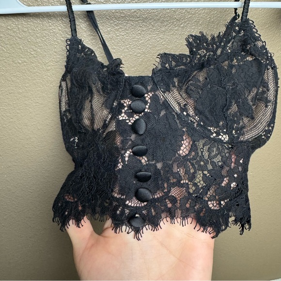 For Love and Lemons Faye Lace Underwire Bustier Corset Bra black EUC C - Picture 5 of 9